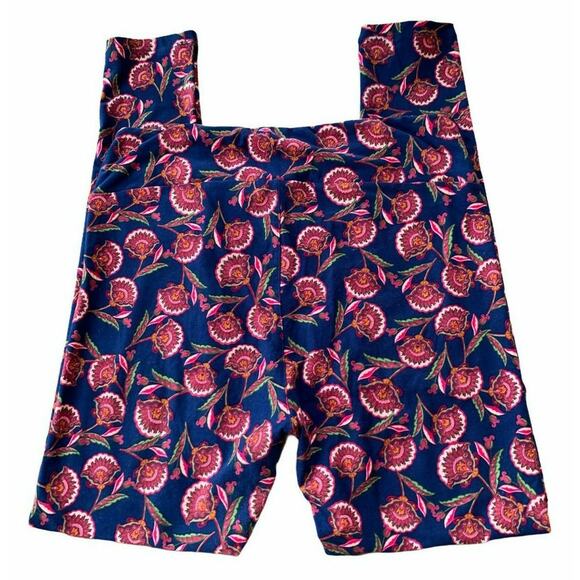 LuLaRoe Womens Leggings TC Tall and Curvy Floral One Size Elastic Waist - Picture 1 of 7